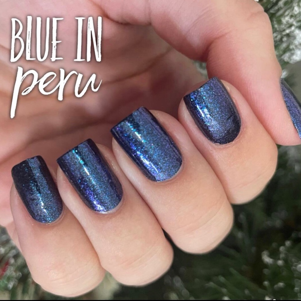 *Retired* Color Street: Blue in Peru | Navy Violet Duochrome Shimmer Dark Fall - Picture 6 of 16